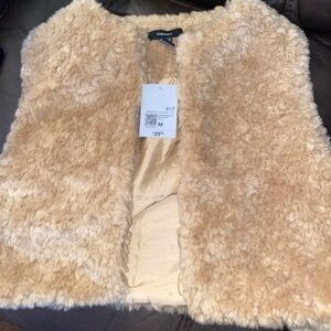 Forever 21 Cream Teddy Jacket